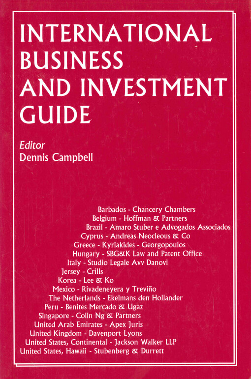 International business and investment guide