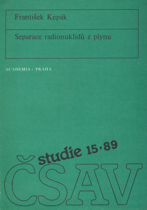 Separace radionuklidů z plynu