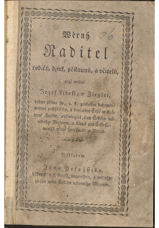 Wěrný Raditel rodičů, djtek, pěstaunů, a včitelů