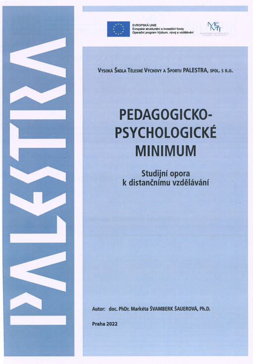Pedagogicko-psychologické minimum : studijní opora k distančnímu vzdělávání