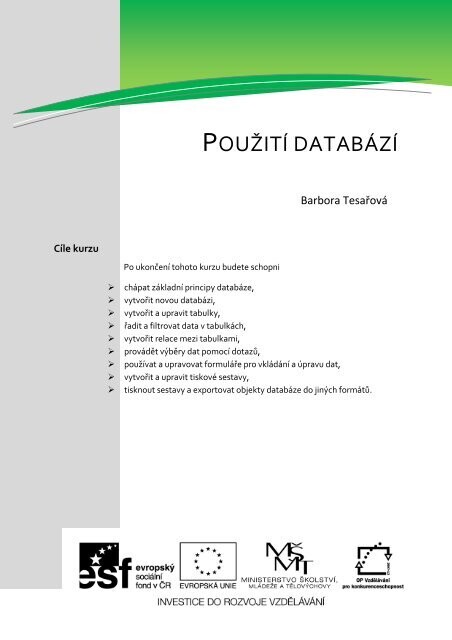 Použití databází