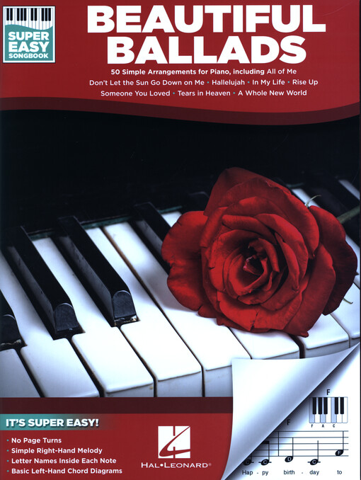 Beautiful ballads : 50 simple arrangements for piano