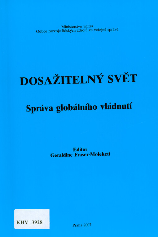 Dosažitelný svět : správa globálního vládnutí