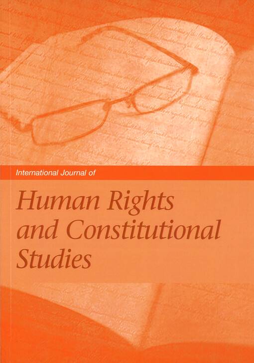 International journal of human rights and constitutional studies