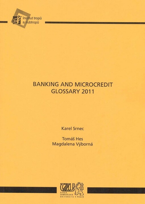 Banking and microcredit : glossary 2011
