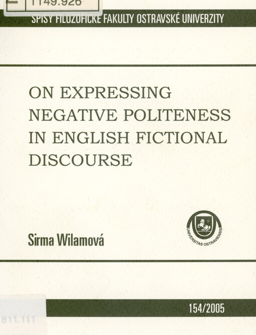 On expressing negative politeness in english fictional discourse