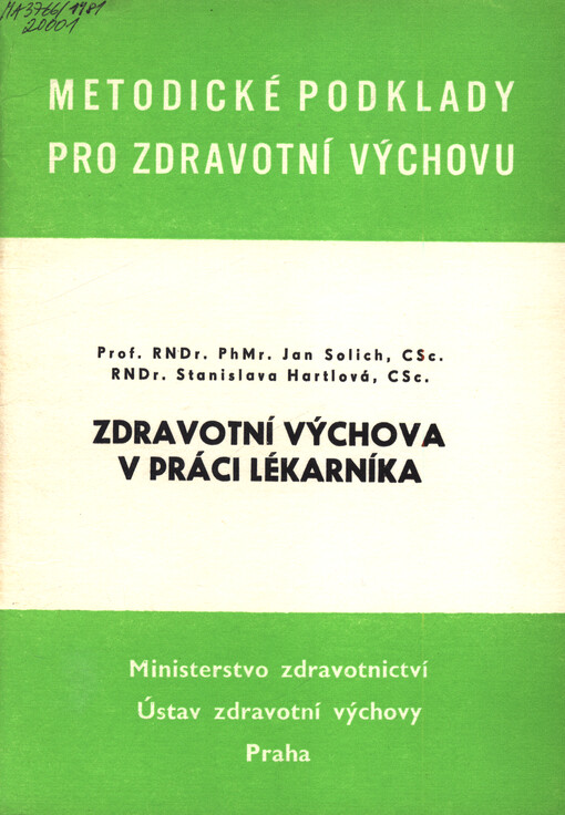 Zdravotní výchova v práci lékárníka