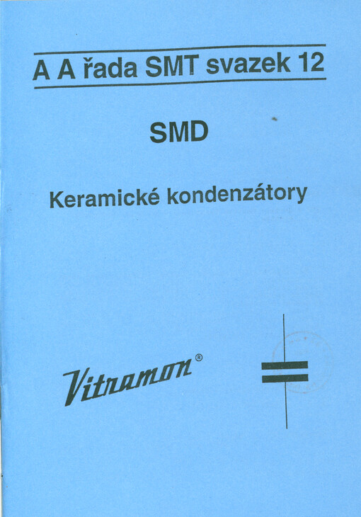 SMD. Keramické kondenzátory Vitramon