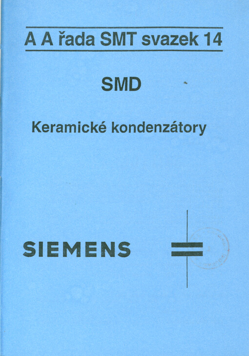 SMD. Keramické kondenzátory Siemens