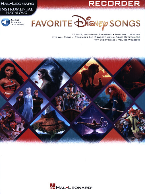 Favorite Disney songs : Instrumental Play-Along : Recorder