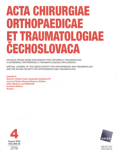 Acta chirurgiae orthopaedicae et traumatologiae Čechoslovaca