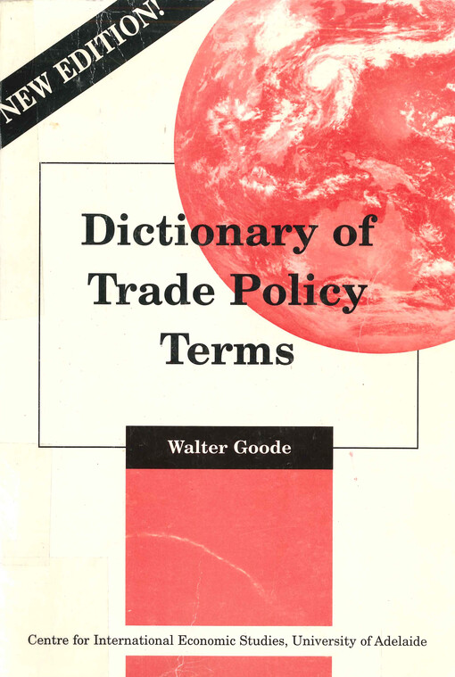 Dictionary of trade policy terms