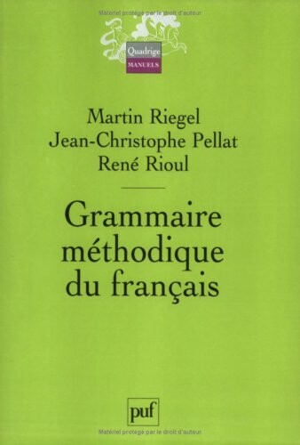 GRAMMAIRE methodique du francais