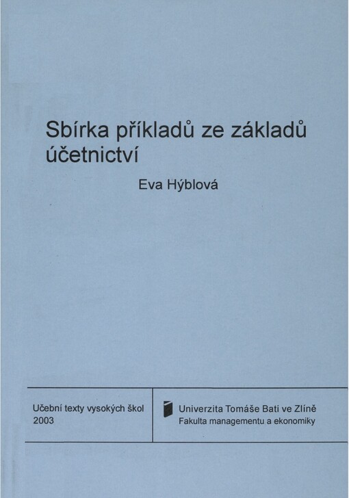 Sbírka příkladů ze základů účetnictví