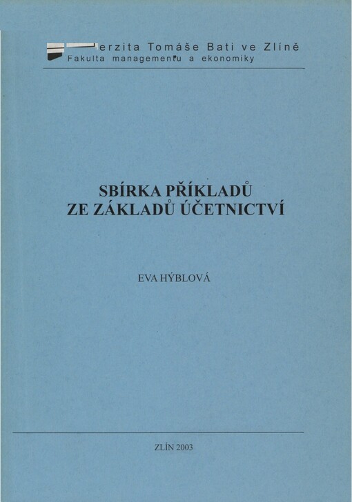Sbírka příkladů ze základů účetnictví