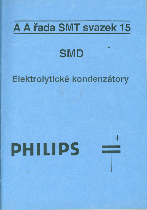 SMD. Elektrolytické kondenzátory Philips