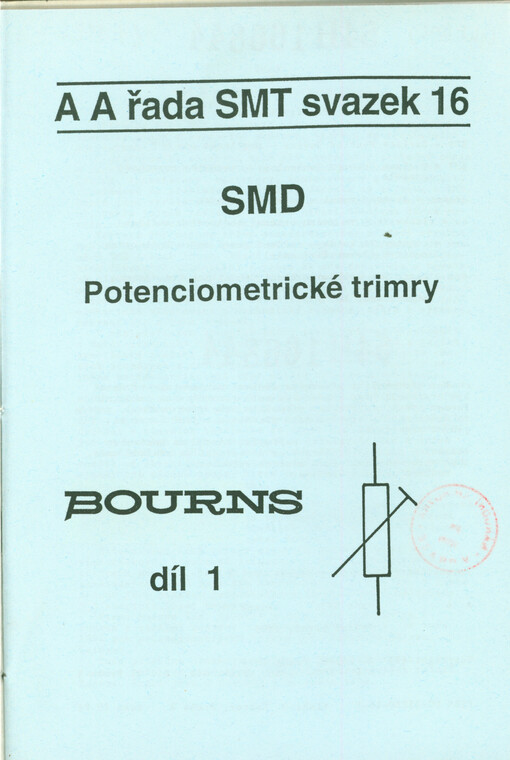 SMD. Potenciometrické trimry Bourns