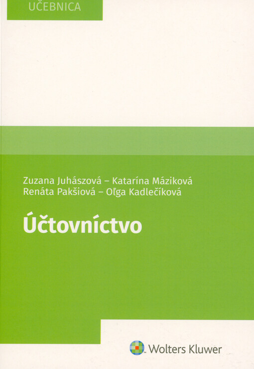 Účtovníctvo : učebnica
