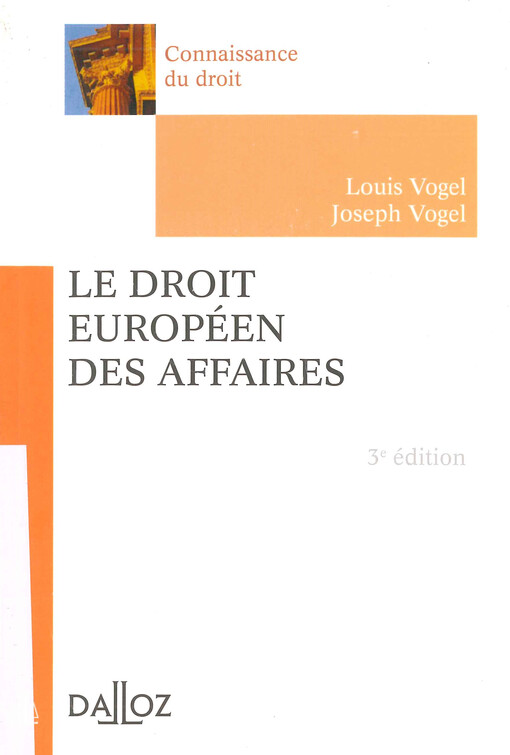 Le droit européen des affaires