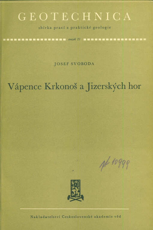 Vápence Krkonoš a Jizerských hor =Izvestnjaki Krkonoš i Izerskich gor = Die Kalksteine des Riesen- und Isergebirges