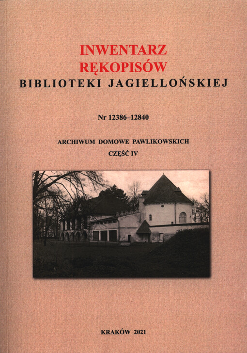 Inwentarz rękopisów Biblioteki Jagiellońskiej