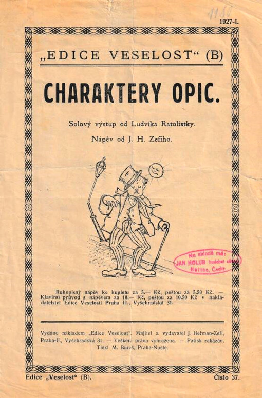 Charaktery opic : Sólový výstup od Ludvíka Ratolístky