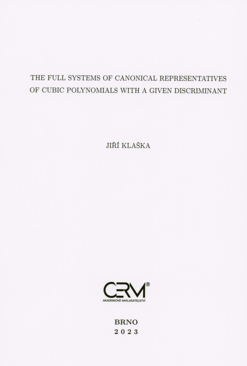 The full systems of canonical representatives of cubic polynomials with a given discriminant