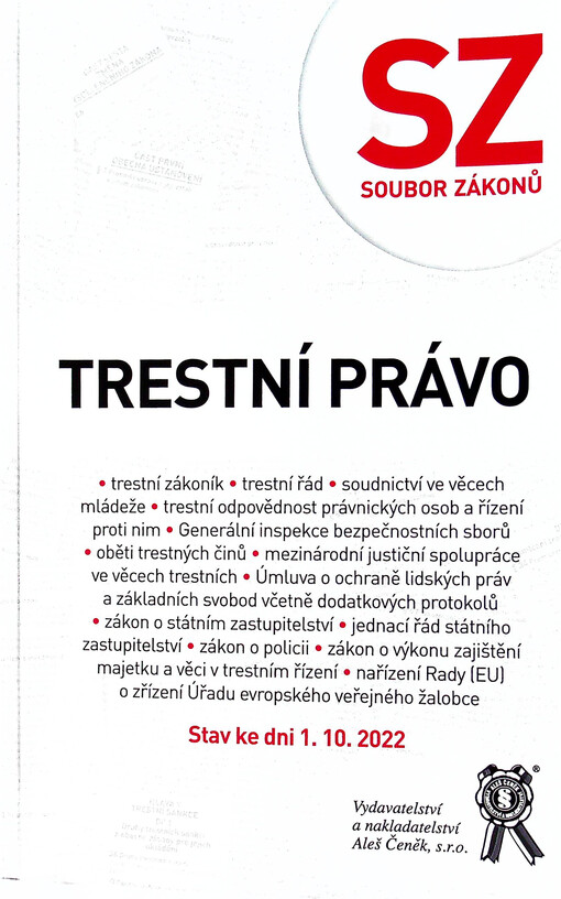 Trestní právo : (soubor zákonů)