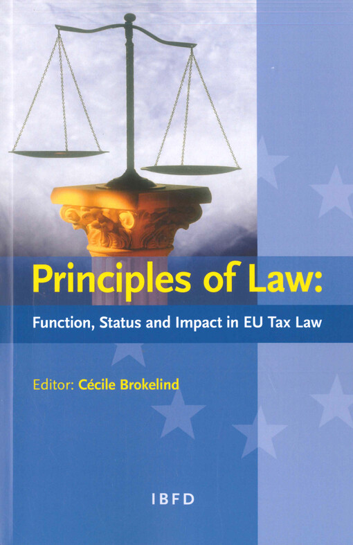Principles of law: function, status and impact in EU tax law