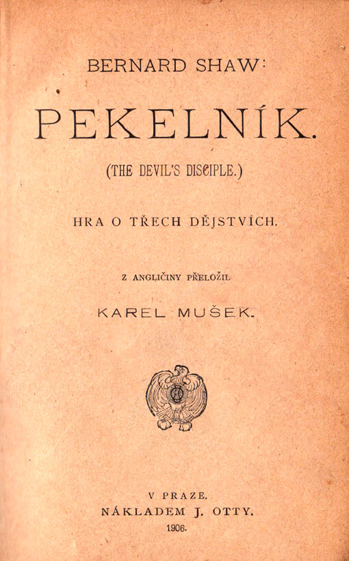 Pekelník : hra o třech dějstvích