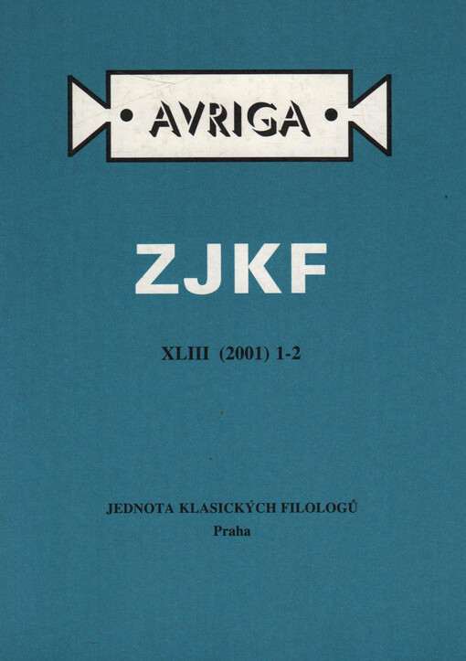 Avriga : zprávy Jednoty klasických filologů