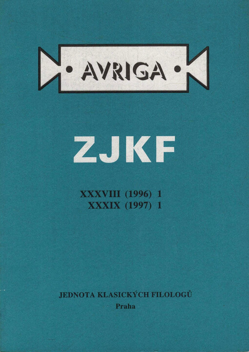 Avriga : zprávy Jednoty klasických filologů
