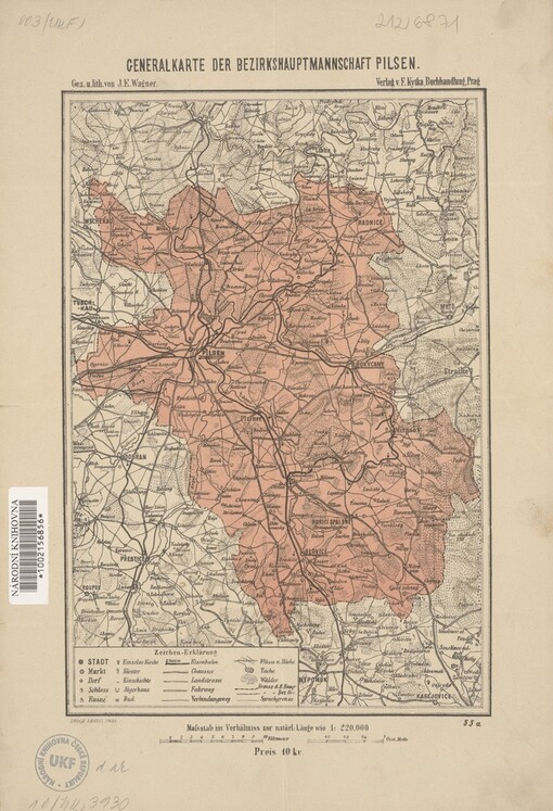 Generalkarte der Bezirkshauptmannschaft Pilsen