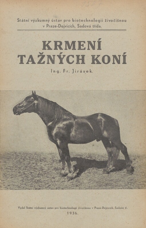 Krmení tažných koní