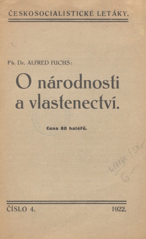 O národnosti a vlastenectví