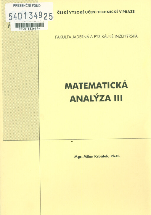 Matematická analýza III