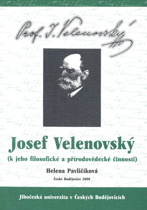 Josef Velenovský :(k jeho filosofické a přírodovědecké činnosti)
