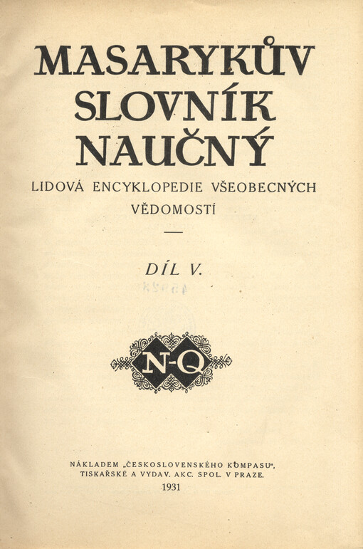 Masarykův slovník naučný: lidová encyklopedie všeobecných vědomostí