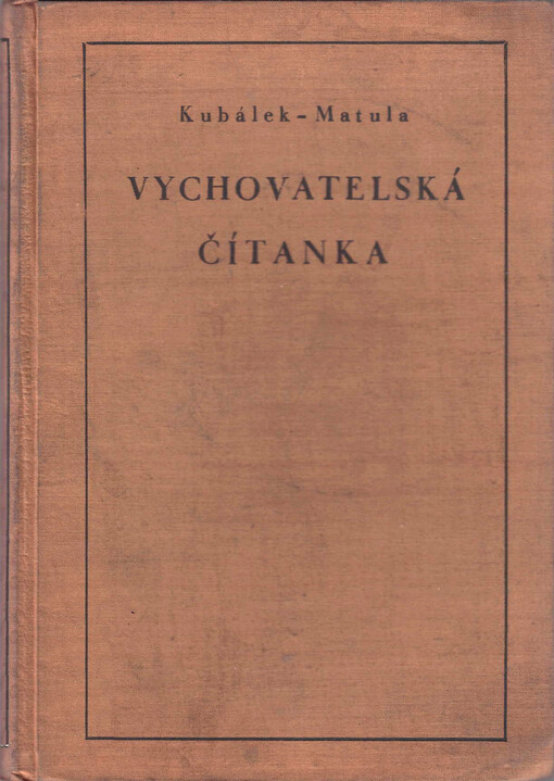 Vychovatelská čítanka : sborník statí pro matky