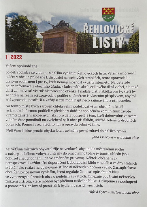 Řehlovické listy