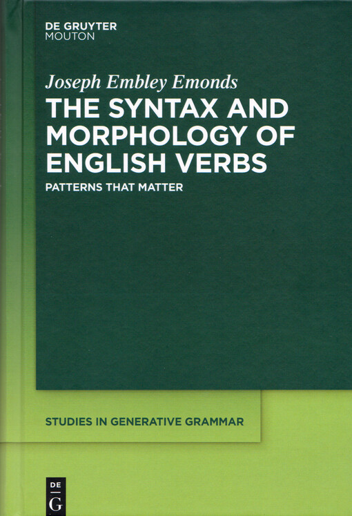 The syntax and morphology of English verbs : patterns that matter