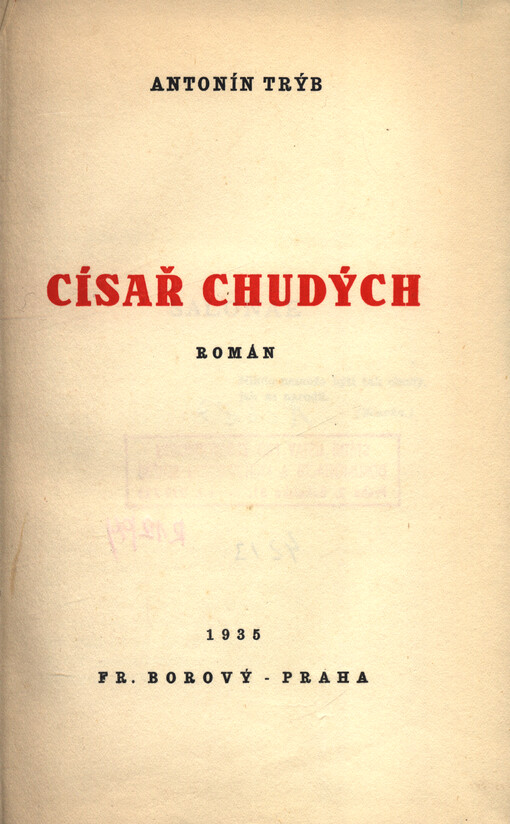 Císař chudých :román