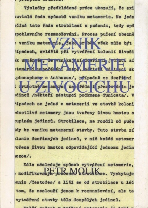 Vznik metamerie u živočichů