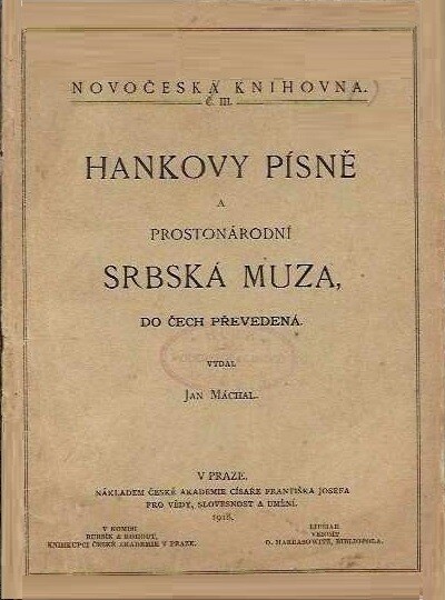 Hankovy písně a prostonárodní srbská muza, do Čech převedená