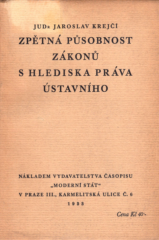 Zpětná působnost zákonů s hlediska práva ústavního