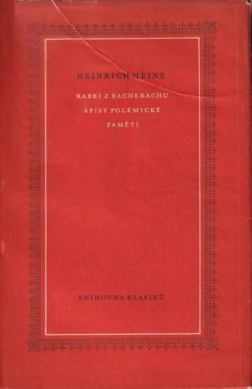 Rabbi z Bacherachu ; Spisy polemické ; Paměti