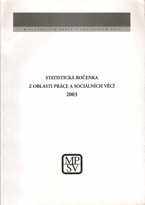 Statistická ročenka z oblasti práce a sociálních věcí ...