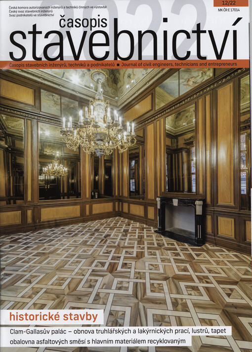 Časopis Stavebnictví : časopis stavebních inženýrů, techniků a podnikatelů