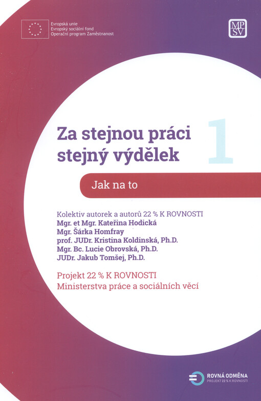 Za stejnou práci stejný výdělek : 1. Jak na to