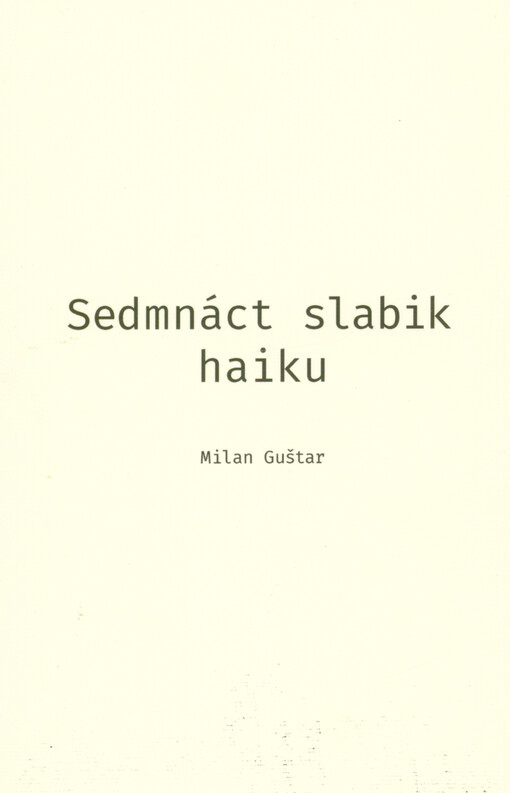 Sedmnáct slabik haiku